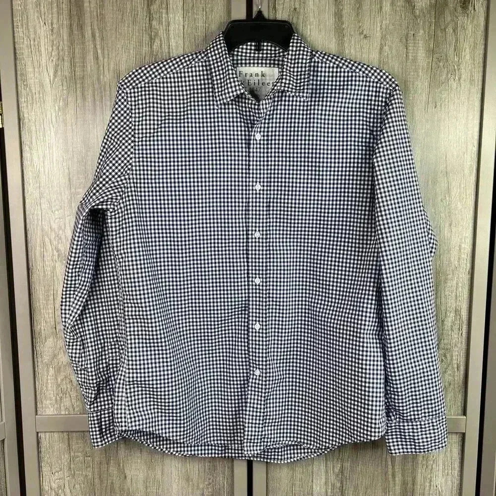 Frank Eileen Button Down Shirt Paul Checkered Long Sleeves